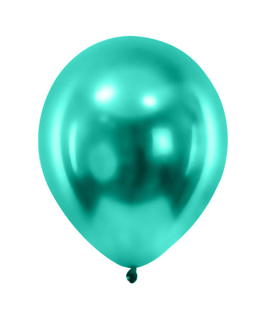12 tmavě zelených metalických balónků 28 cm