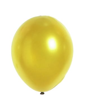 12 zlatých metalických balónků 28 cm