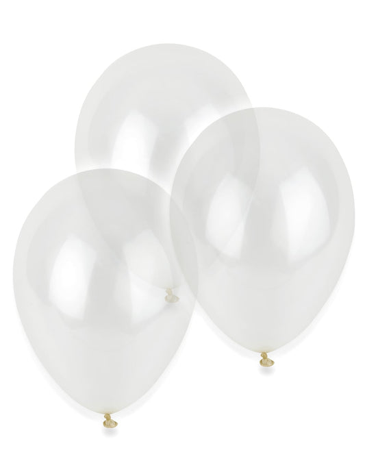 Lot de 12 ballons de baudruche transparents