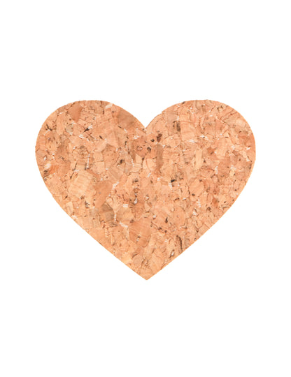 12 konfet s korkovým srdcem 8,3 x 7 cm pro rustikální svatbu