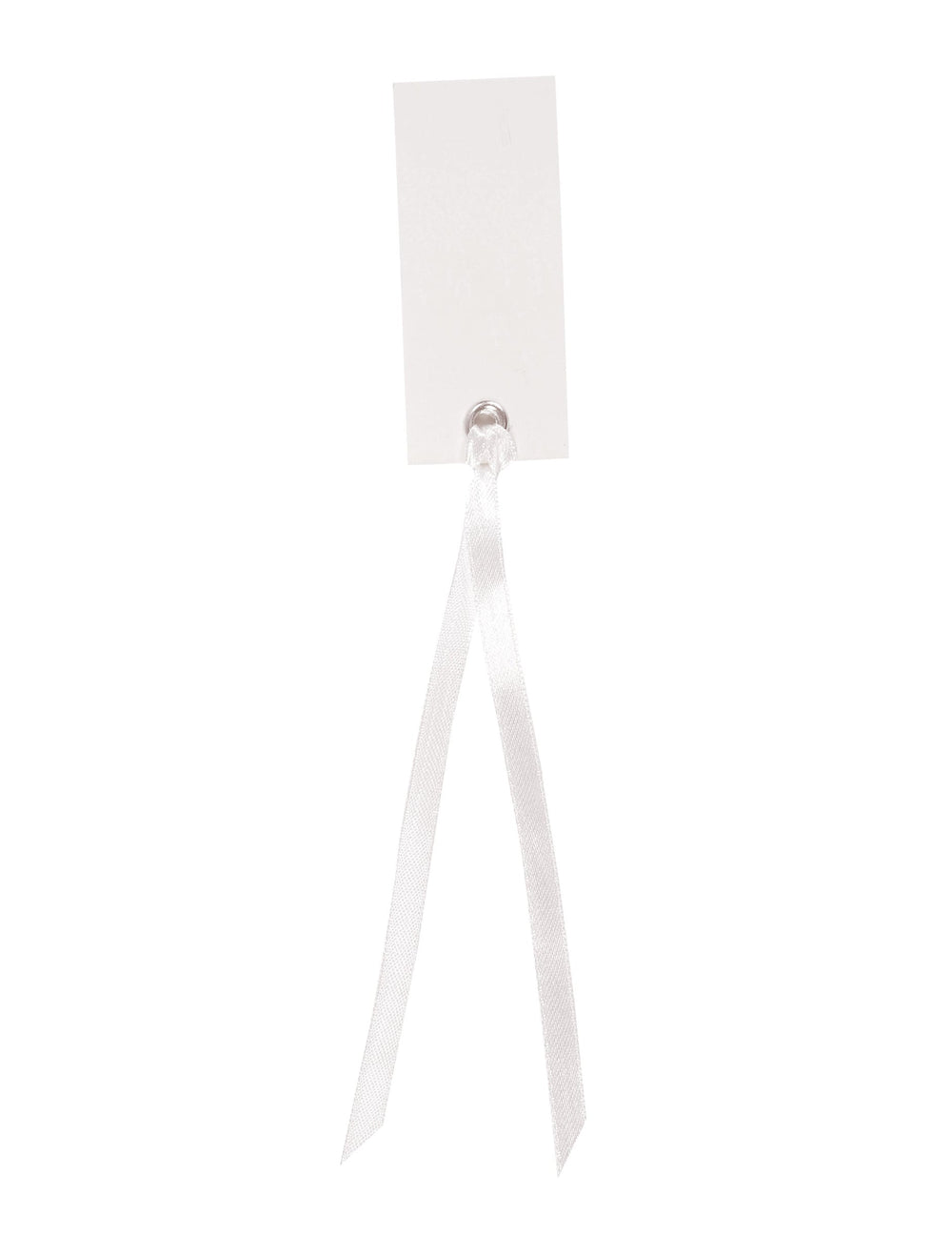 Marque-places rectangle étiquettes cartonnées blanc avec ruban