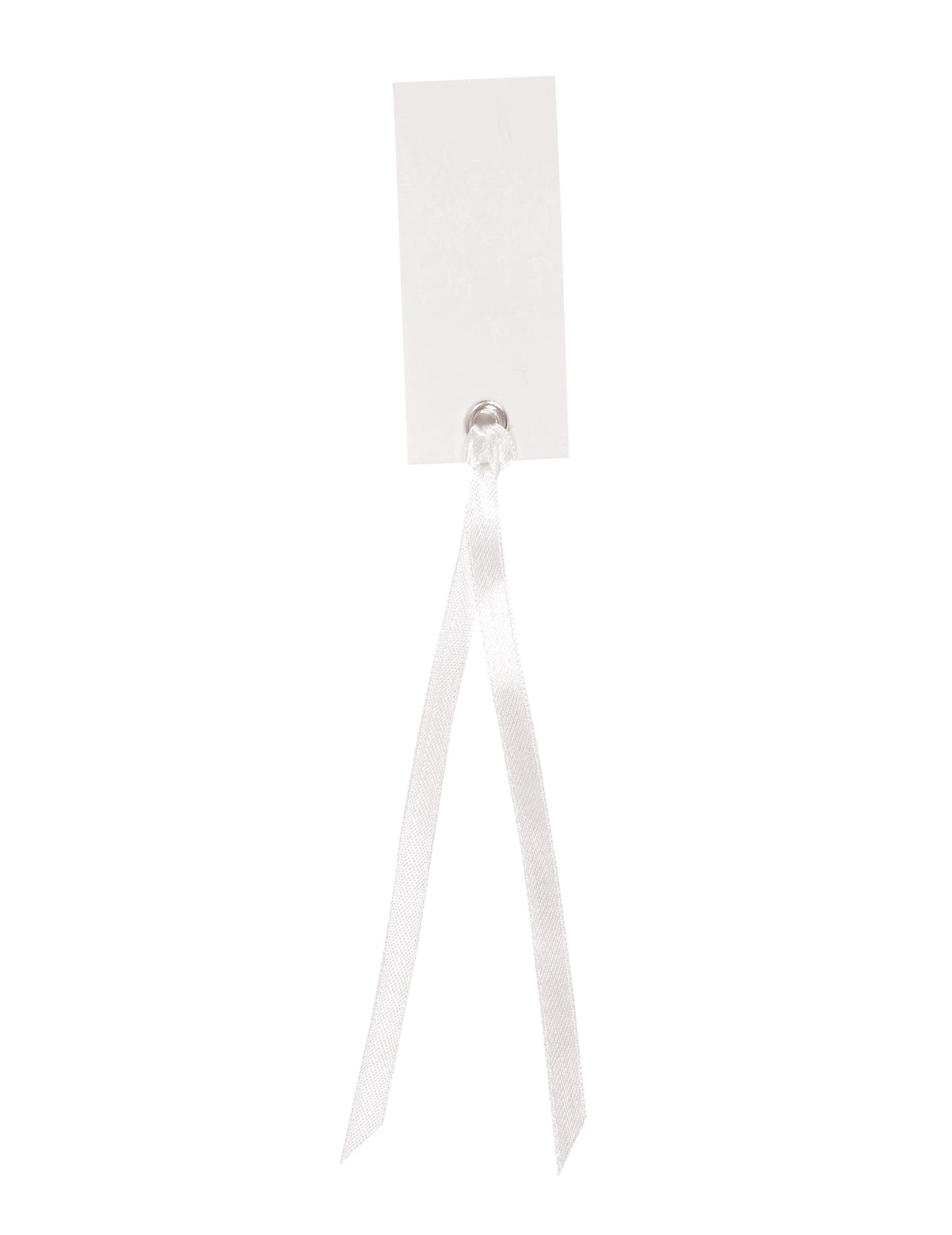 Marque-places rectangle étiquettes cartonnées blanc avec ruban