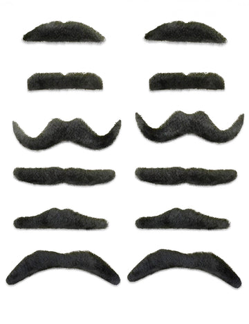 12 černých knírů