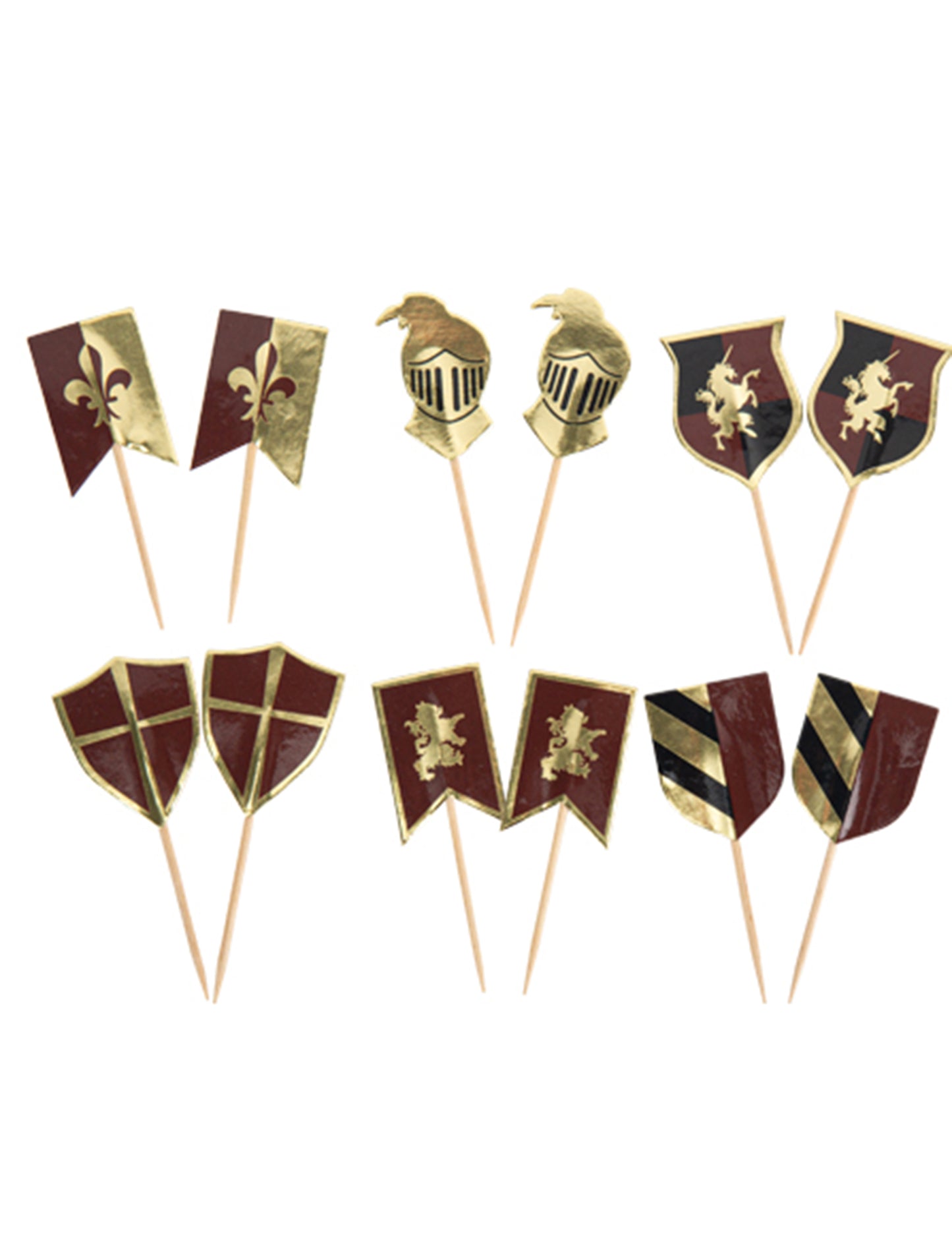 12 oboustranných vrcholů rytířů 7-8 cm