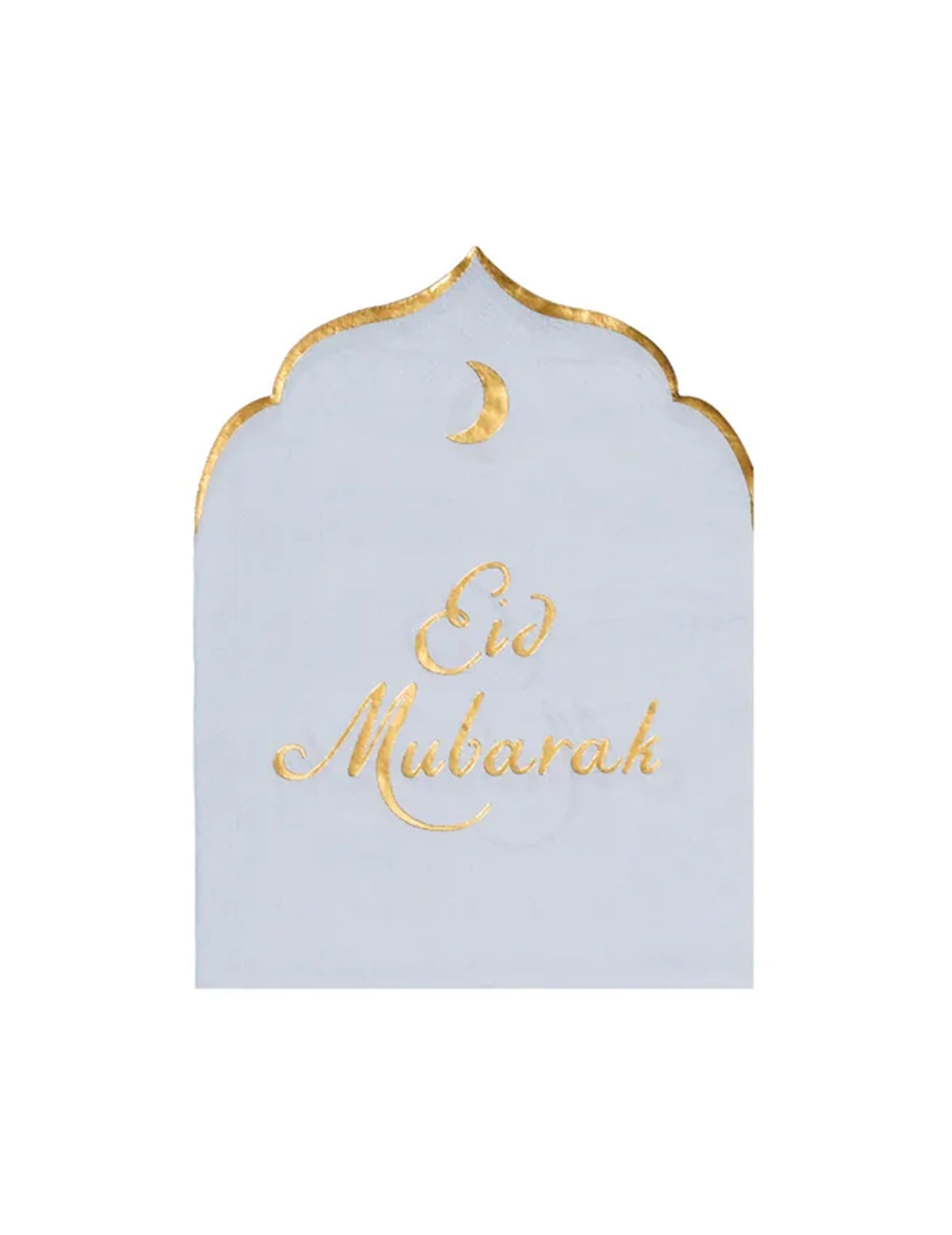 Serviettes Eid Mubarak pour fête blanc et doré