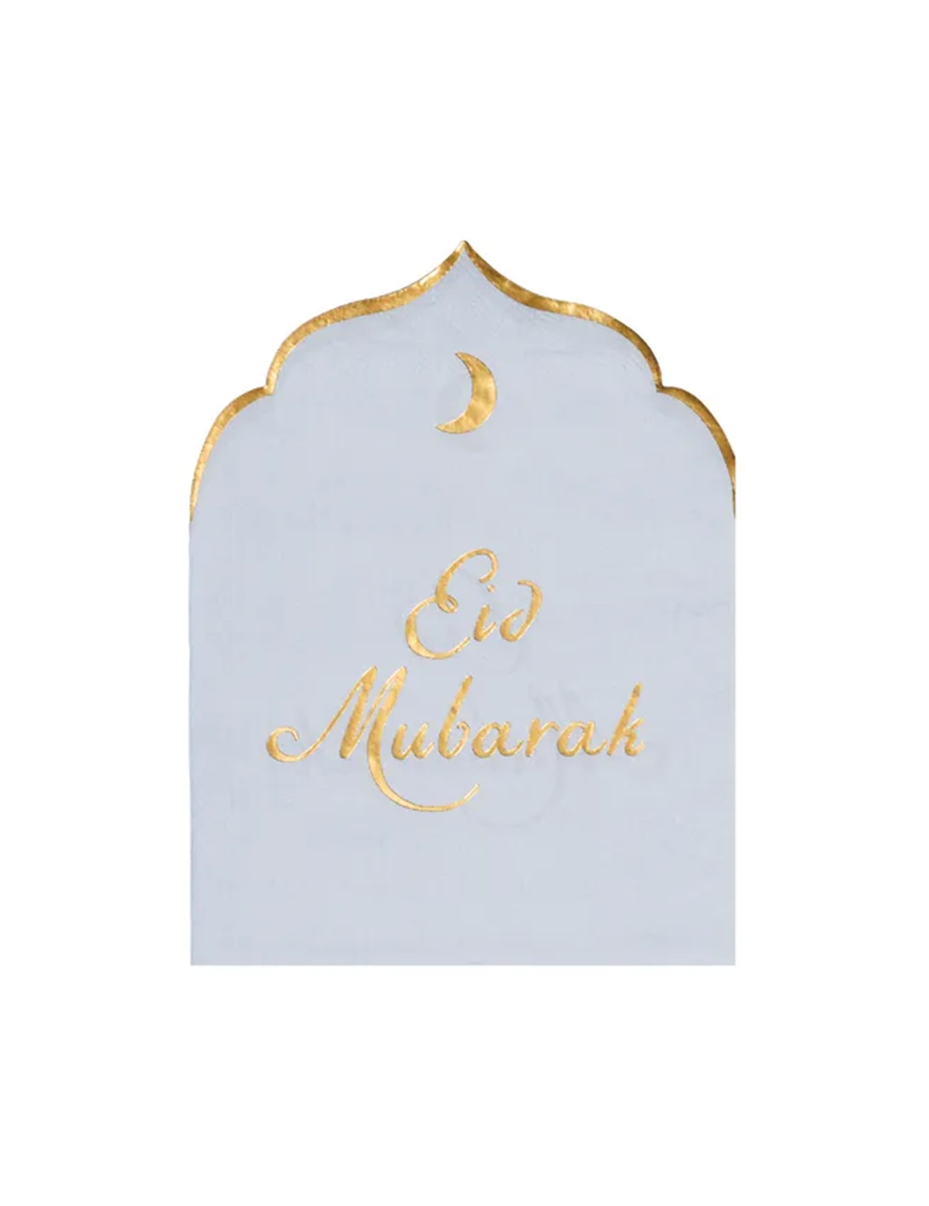 Serviettes Eid Mubarak pour fête blanc et doré