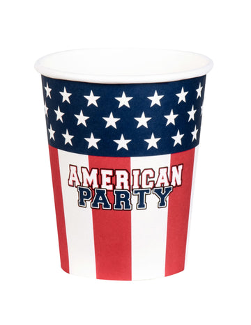 10 kartonových kelímků American Party o objemu 21 cl