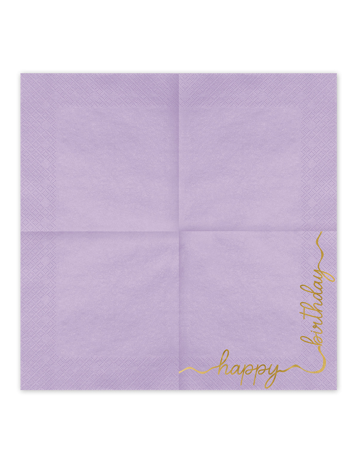 12 papírových ubrousků Happy Birthday v pastelových a zlatých barvách 33 × 33 cm