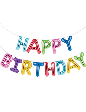 Girlanda z vícebarevných fóliových balónků k narozeninám (41 ks) cm