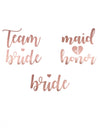 13 dočasných tetování Team Bride v růžovém zlatě