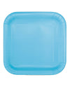 Assiettes carrées en carton pour baby shower bleu pastel