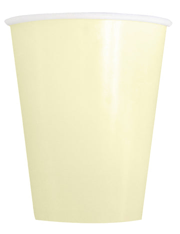14 papírových kelímků v barvě slonové kosti 266 ml