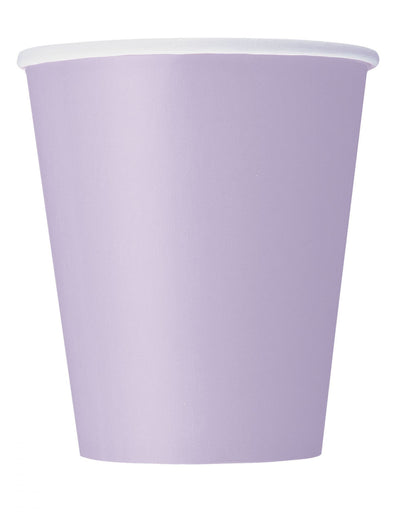 Gobelets en carton lavande pour fête