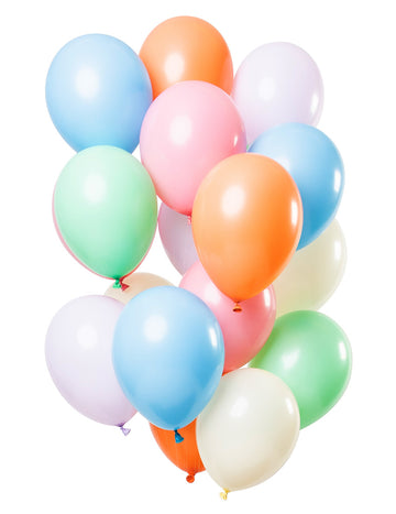 15 pastelových latexových balónků 33 cm