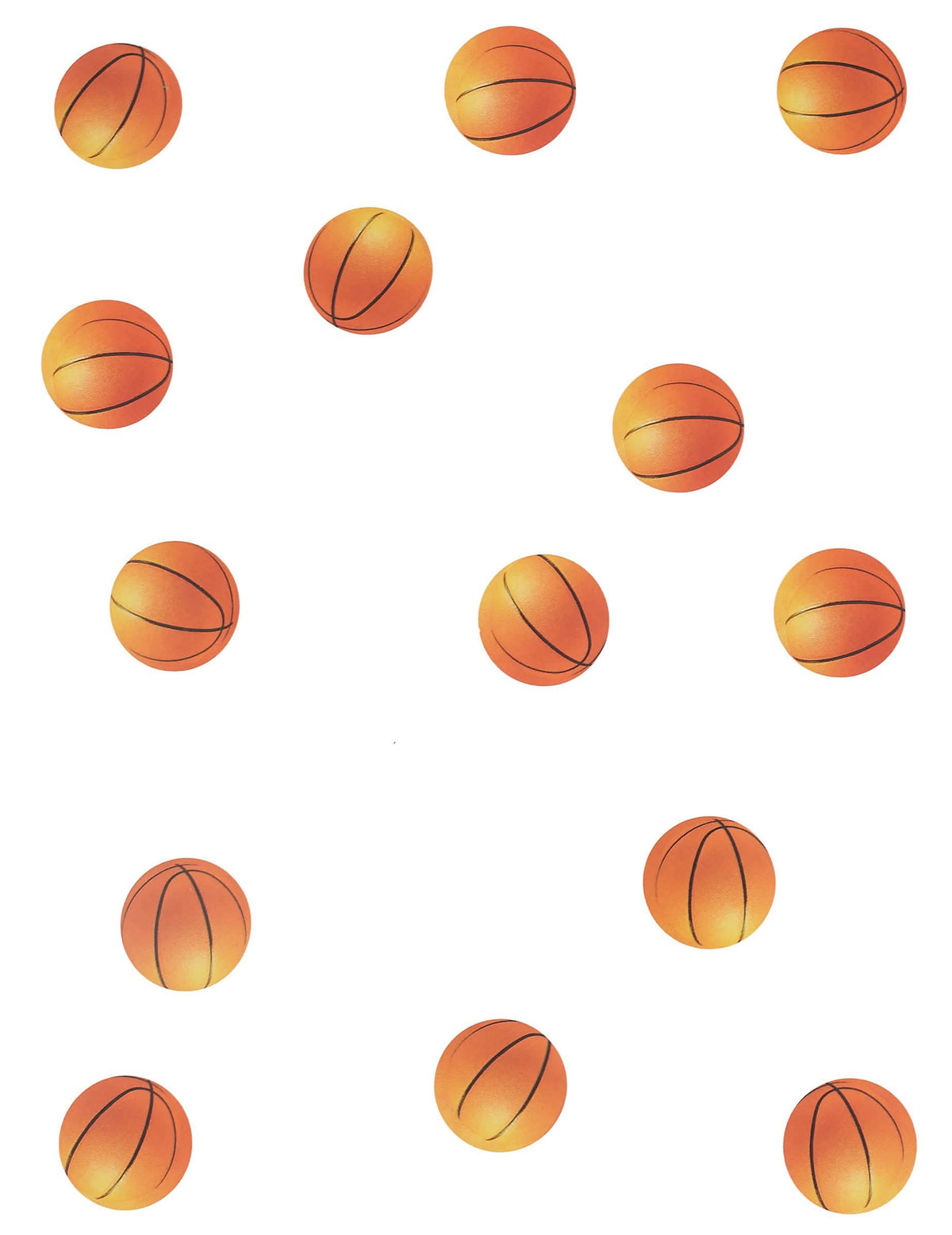 konfety na stůl balónky na basket oranžová z papíru