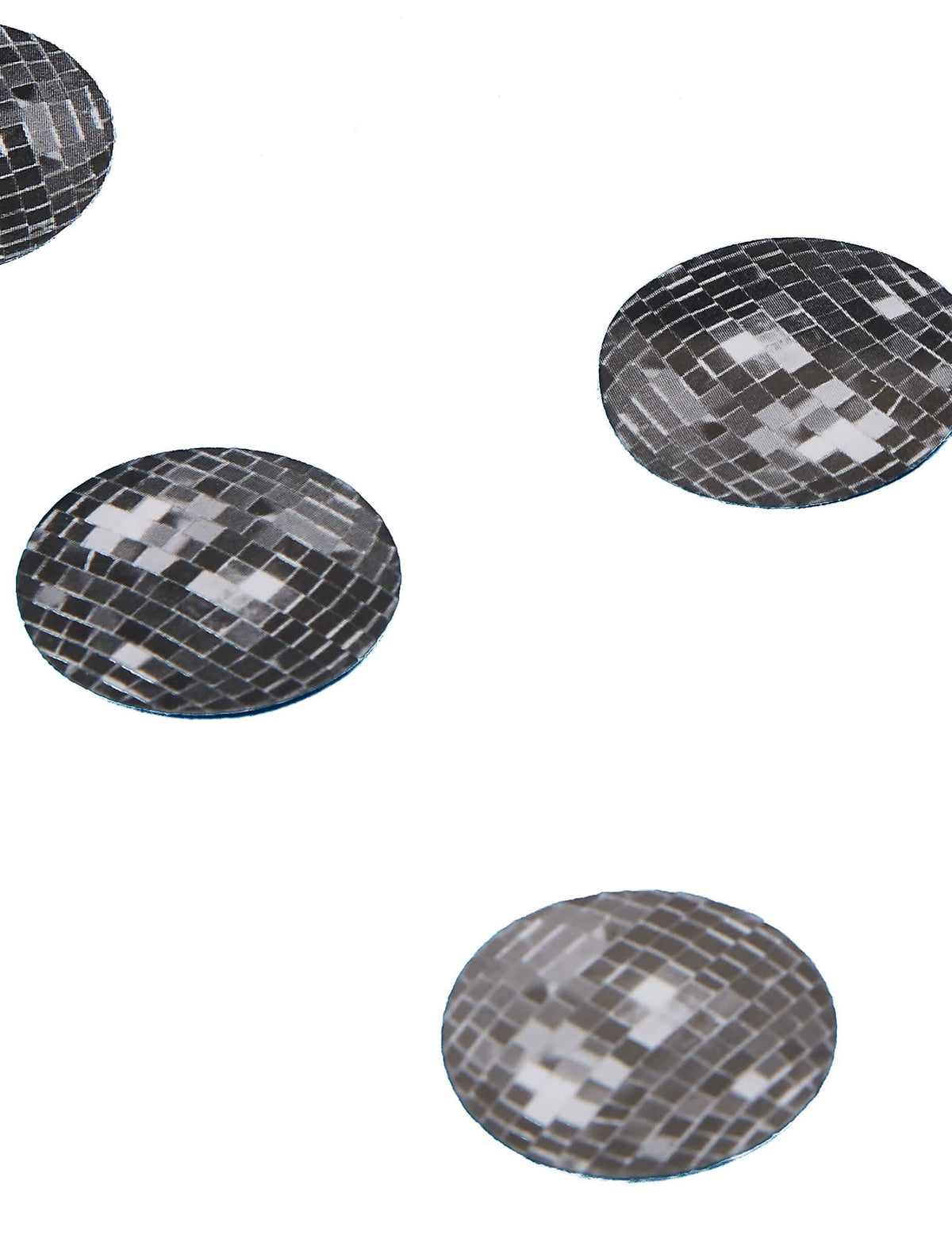 150 konfety na stůl disco koule na párty stříbrné