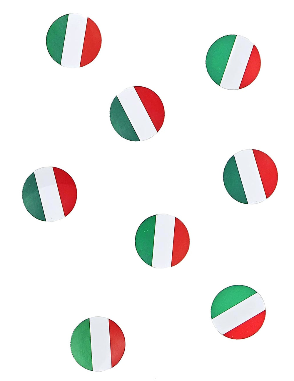 Confettis de table drapeau Italie pour fête ronds verts blancs et rouges