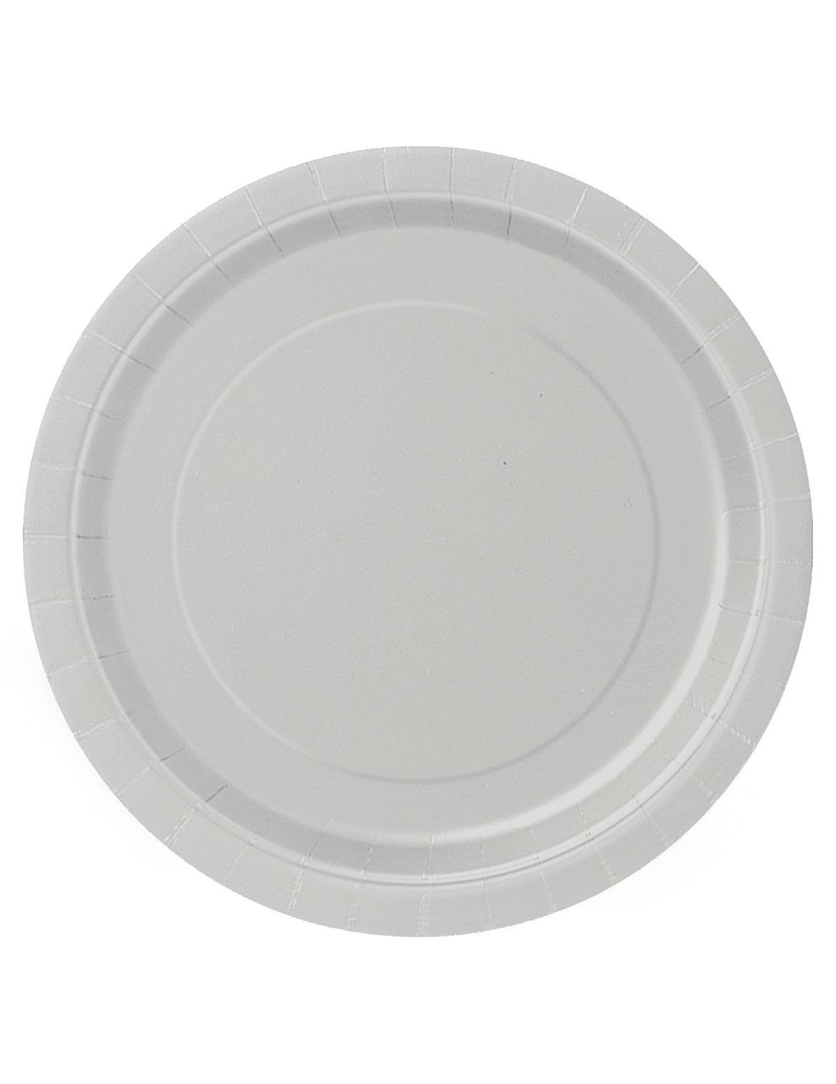 Assiettes en carton rondes festives argent