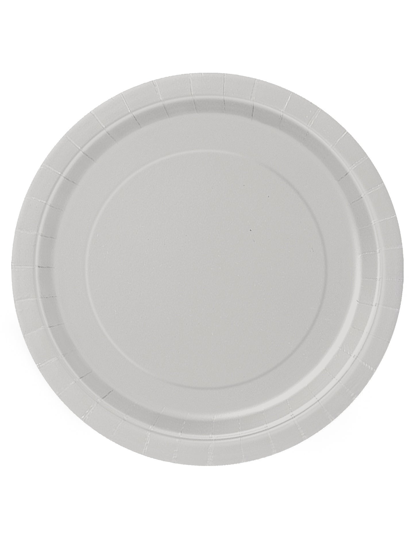 Assiettes en carton rondes festives argent