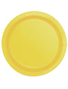 Assiettes en carton jaune clair