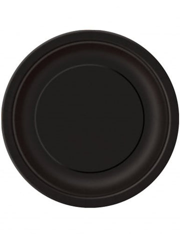 16 černých papírových talířů 22 cm