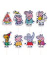 Cake toppers en papier Peppa pig multicolores avec personnages illustrés
