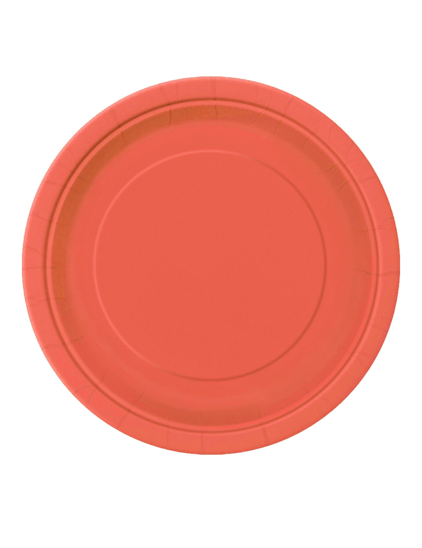 16 velkých papírových talířů korálové barvy 22 cm