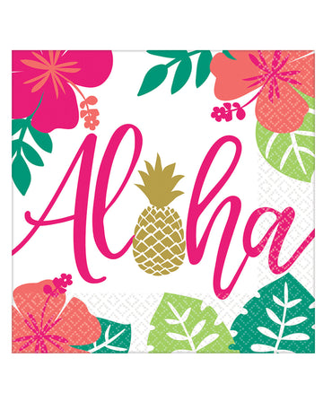 16 papírových ubrousků Aloha Chic 33 x 33 cm