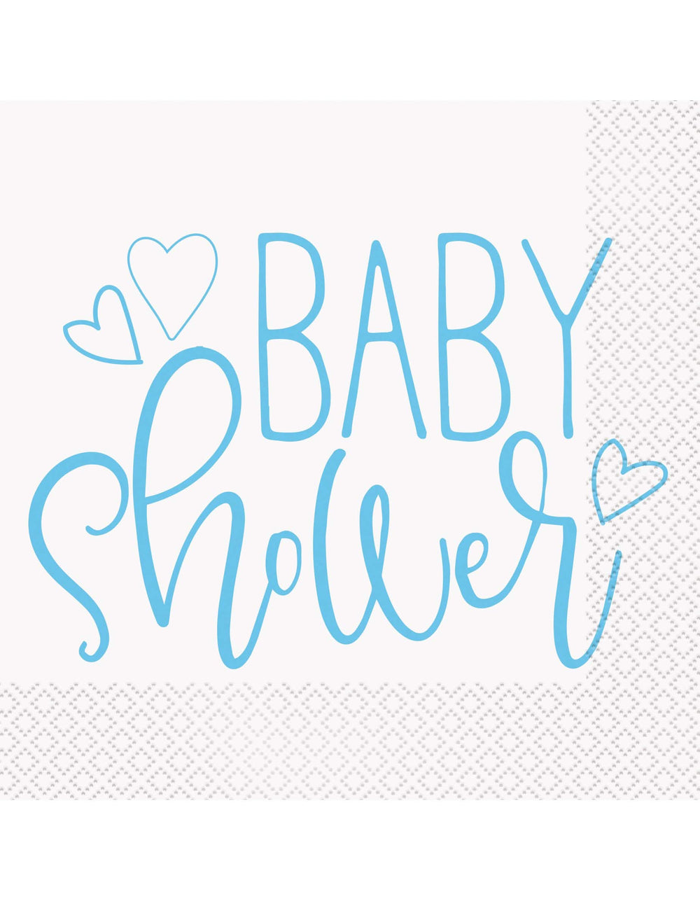 papírové ubrousky baby shower pro chlapec modré a bílé