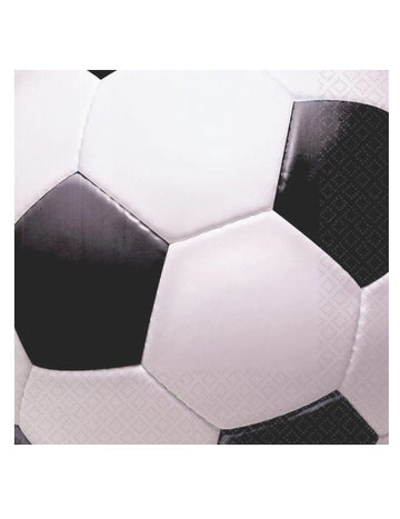 16 papírových ubrousků Fotbalový míč 33 x 33 cm 