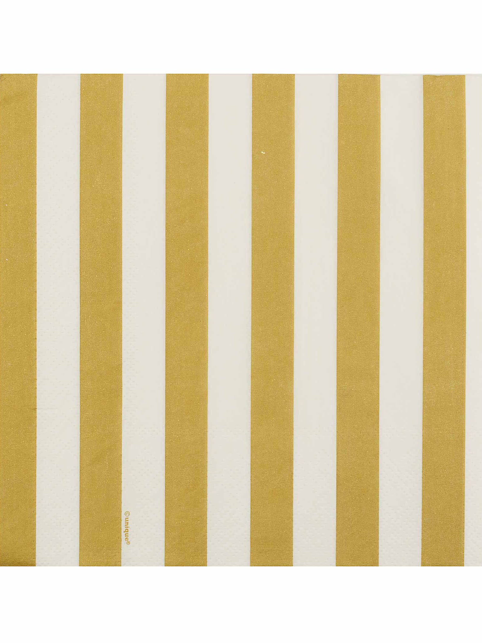 Gros plan sur le motif des 16 serviettes en papier à rayures pour fête