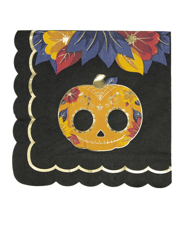 16 papírových ubrousků Dia de los muertos 33 x 33 cm