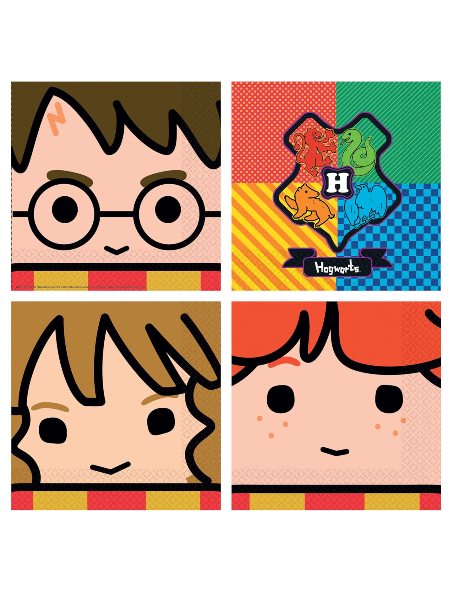 16 papírových ubrousků kawaii Harry Potter™ 33 x 33 cm 