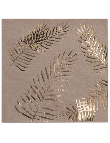 16 papírových ubrousků z kraftového papíru Golden Palm 33 x 33 cm