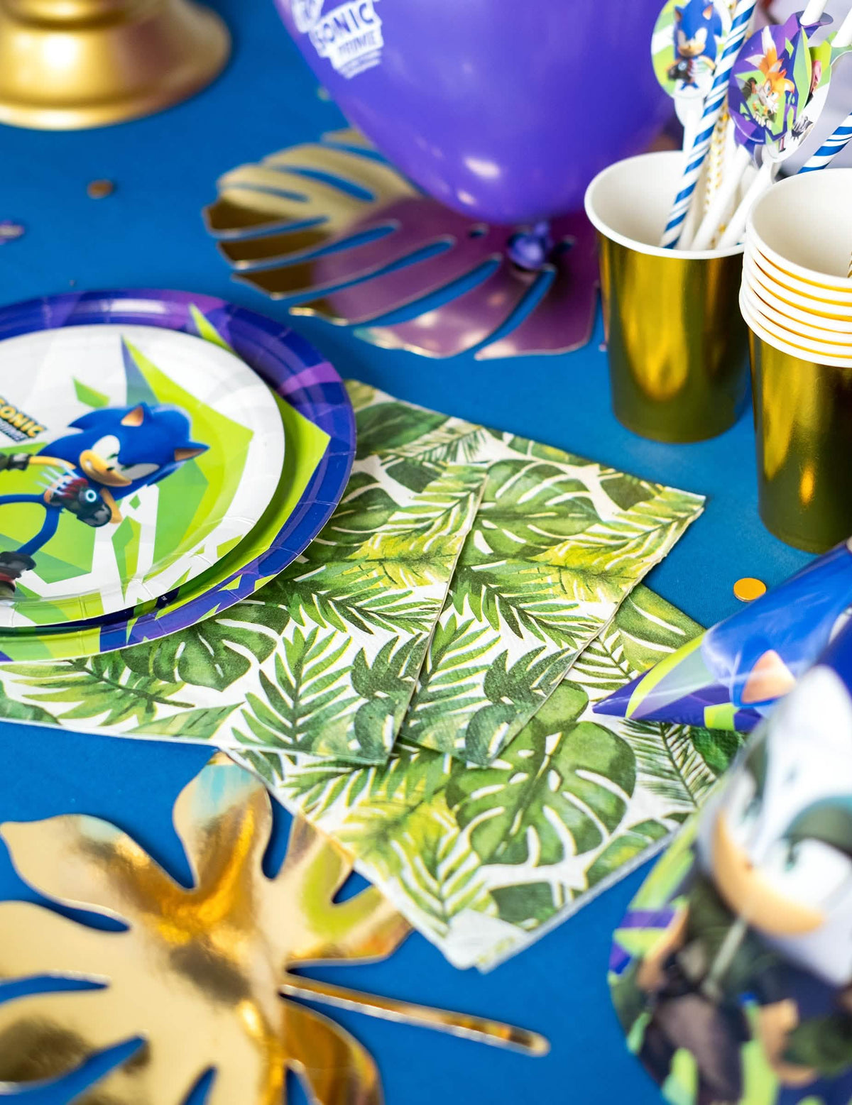 Scéna s papírovými ubrousky Palm Tropical Luau