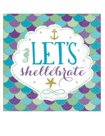 16 Papierservietten Meerjungfrauen-Träume 33 x 33 cm Geburtstag