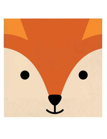 16 papírových ubrousků s hlavou lišky 33 x 33 cm k narozeninám