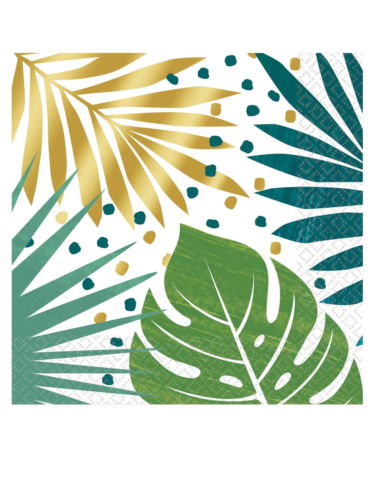 16 papírových ubrousků s tropickým motivem 33 x 33 cm