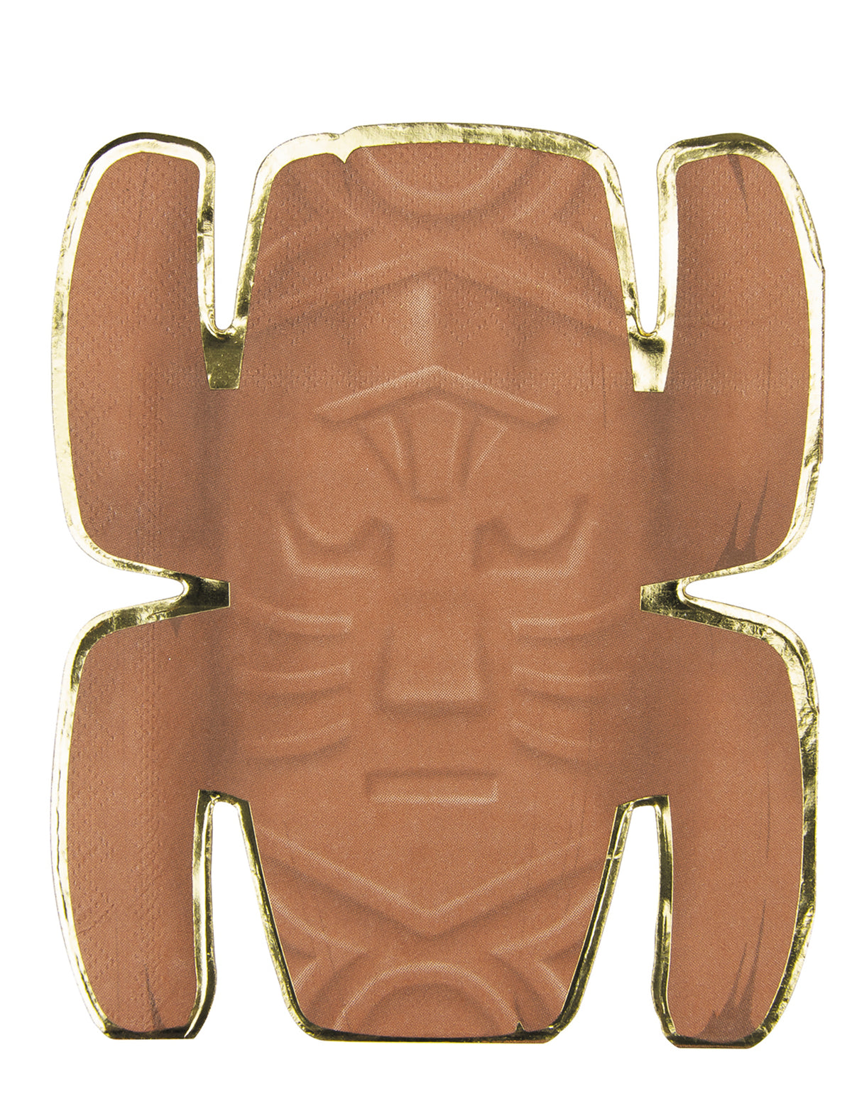 Serviettes en papier totem pour fête marron et doré