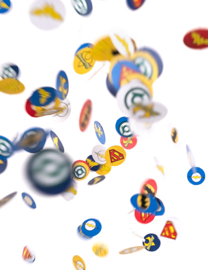 160 konfet Ligy spravedlnosti 2 cm