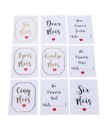 18 zlatých karet prvního ročníku 14 x 19 cm pro miminko