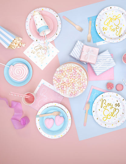 18 světle růžové dřevěné příbory 16 cm přirozené