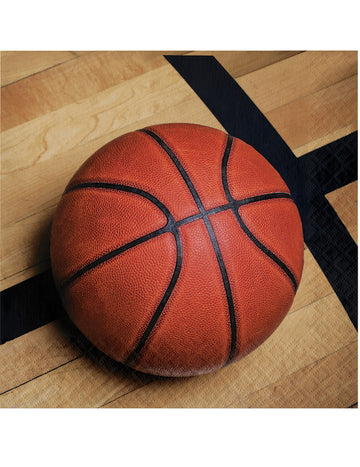 16 basketbalových papírových ubrousků 33 x 33 cm ke sportovním narozeninám
