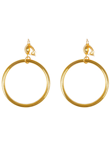 2 Boucles d'oreilles dorées pirate adulte