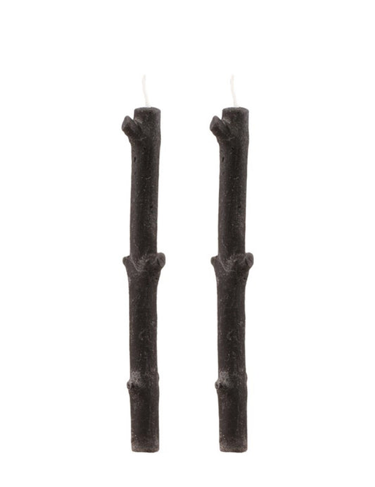 Bougies branches d'arbre noires