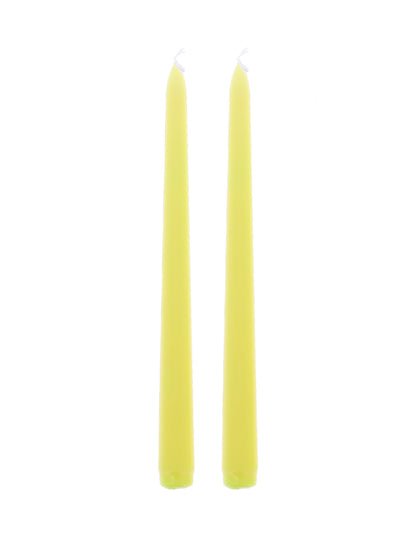 2 Kerzen gelb 25 cm