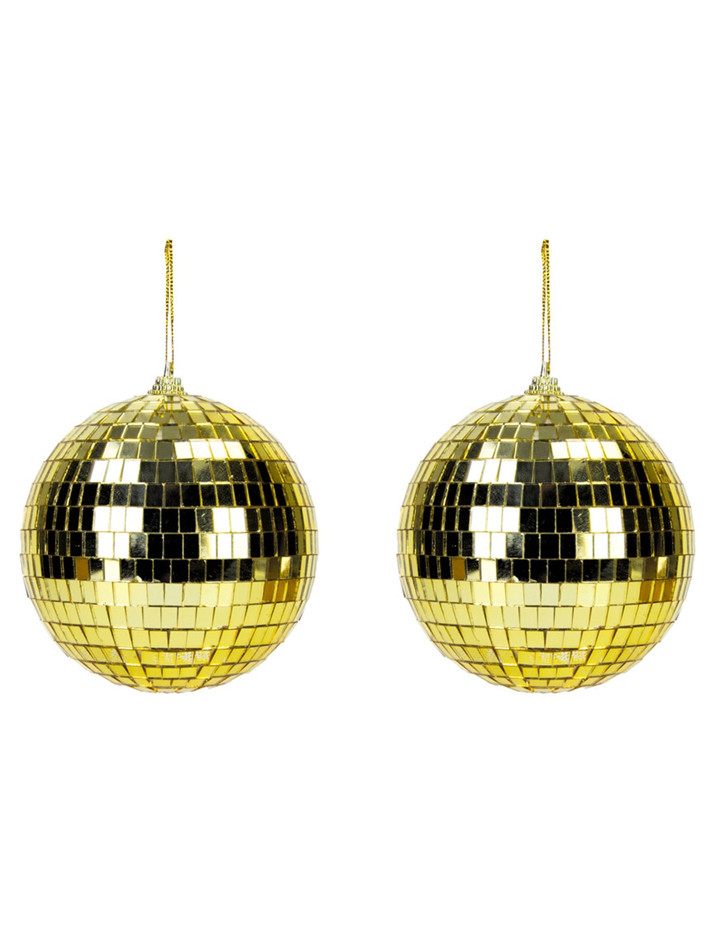 2 zlaté disko koule 10 cm