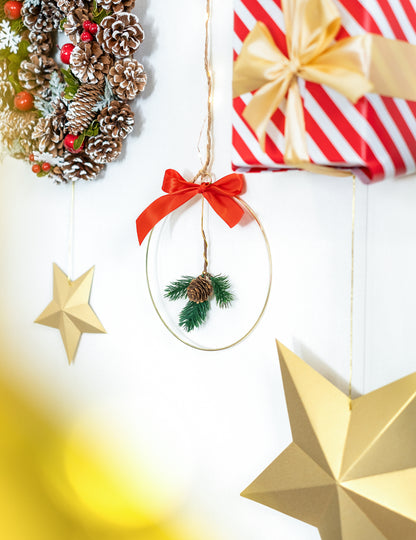 2 zlaté kruhy 20 a 28 cm kov na věnce