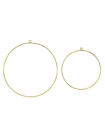2 Zlaté kruhy 20 a 28 cm