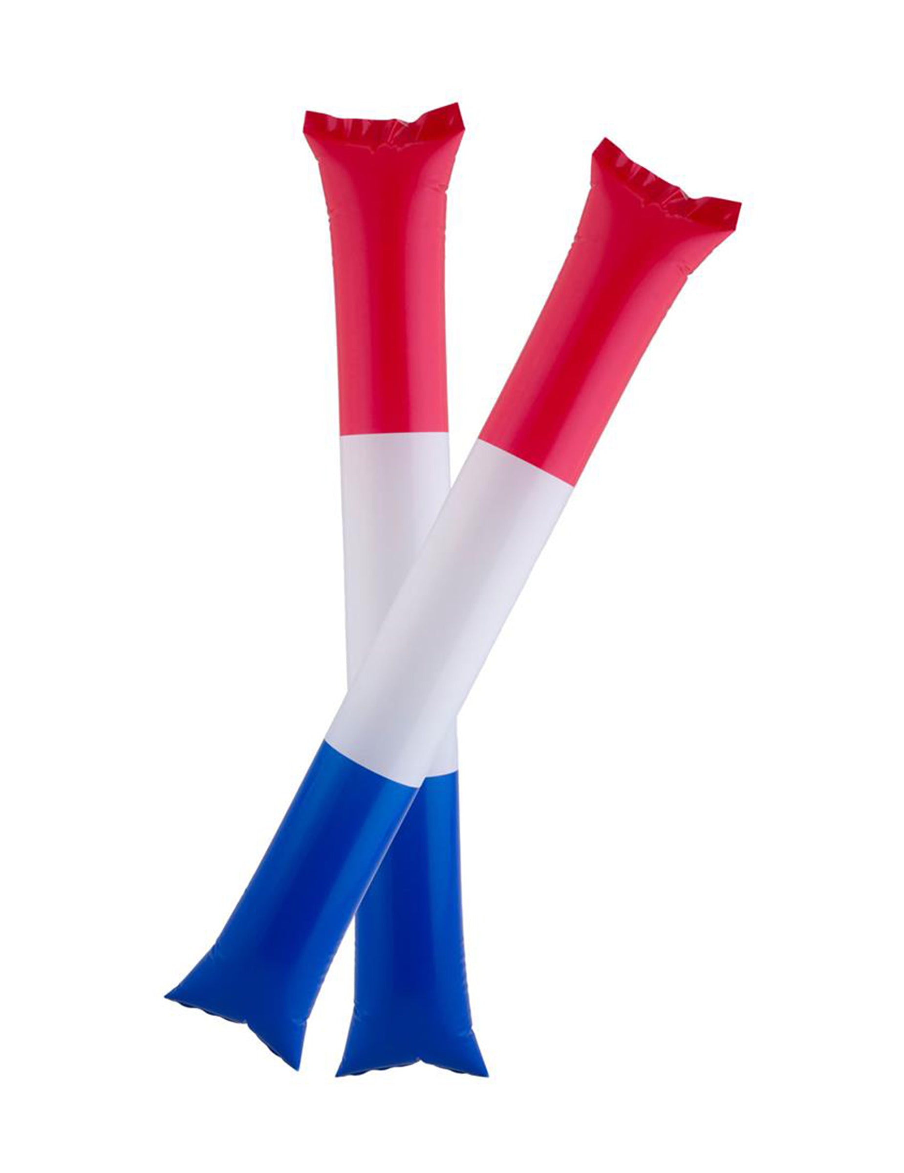 Vue des bâtons gonflables croisés du 2 clap clap supporter France